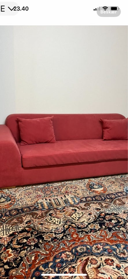 Sofa, velour, 3 pers.