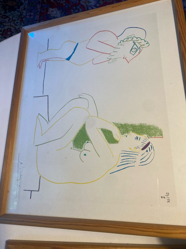 4 stk grafisk farvetryk  Picasso
