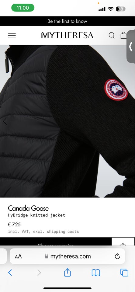 Frakke, str. XL, Canada goose