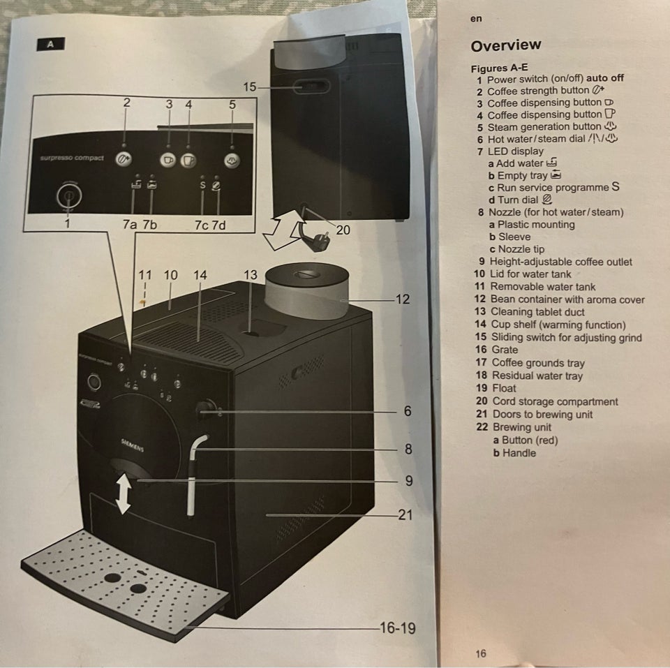 Siemens TK53009 espressomaskine