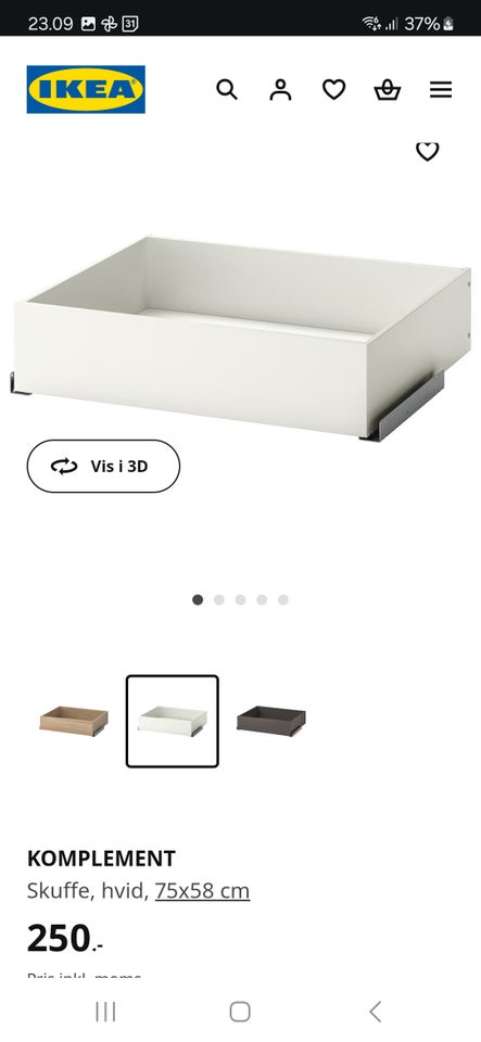 Komplement, Ikea, komplement