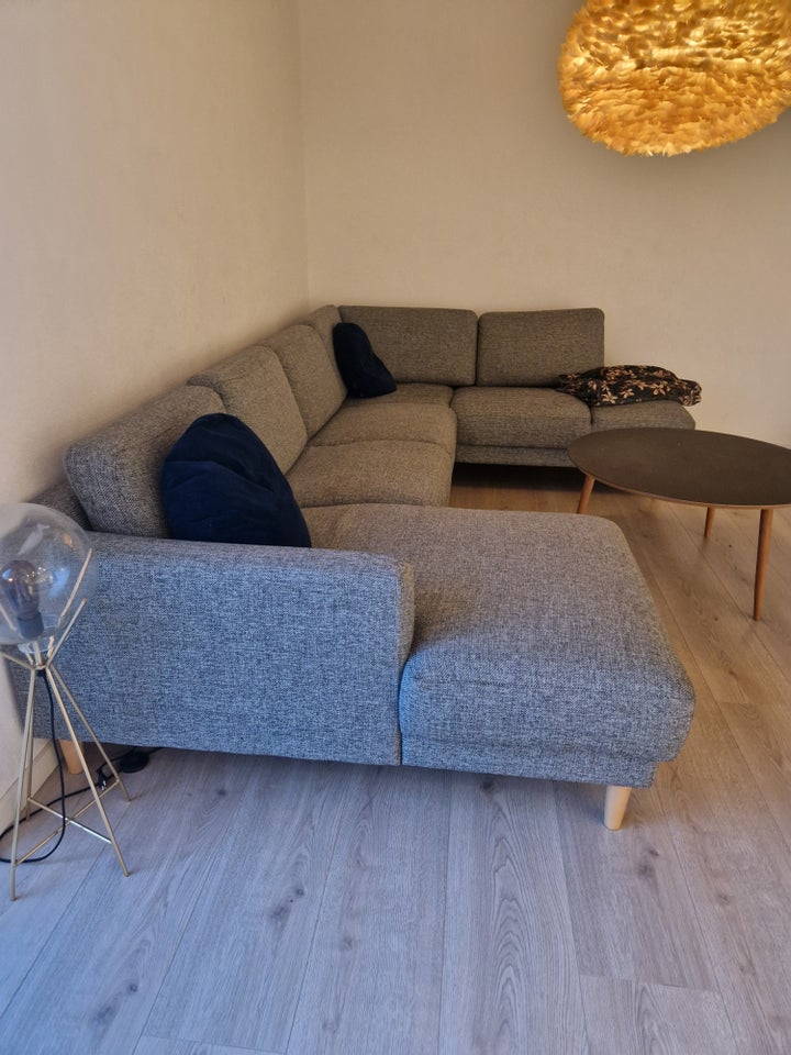 U-sofa, stof, 5 pers.