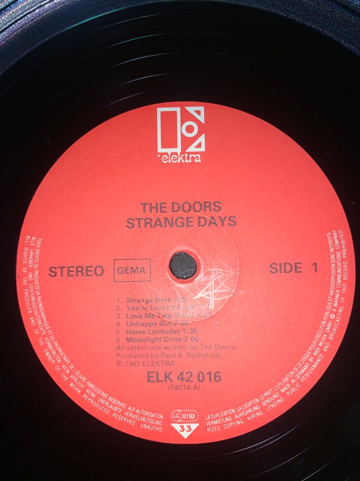 LP, The Doors , Strange days