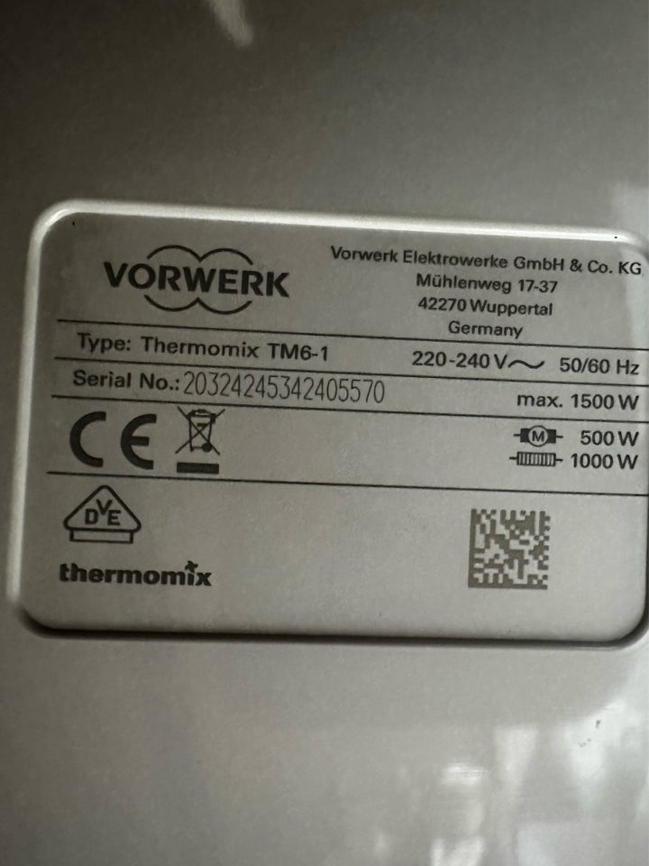 Teenomixer Tm6, VORWERK