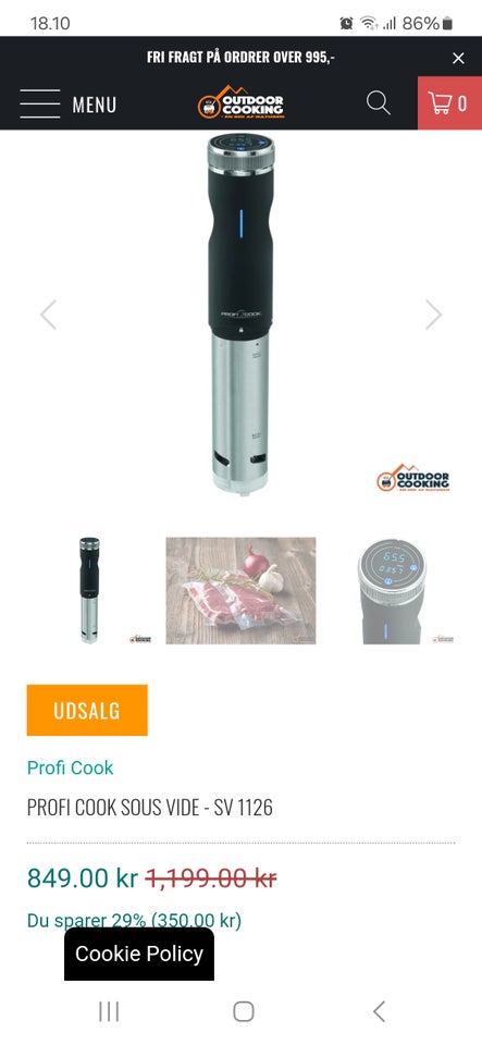 Sous vide cooker Profi cook