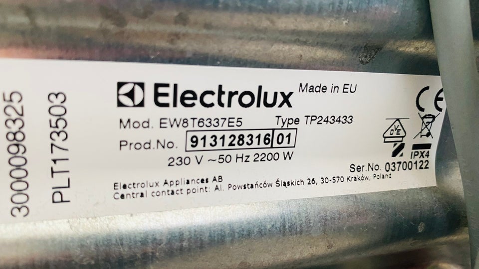 Electrolux vaskemaskine,