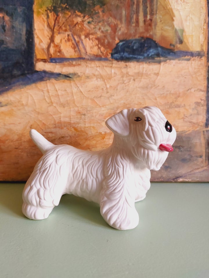 Porcelæns hund figur