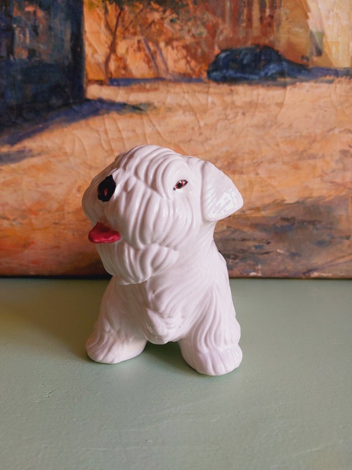 Porcelæns hund figur