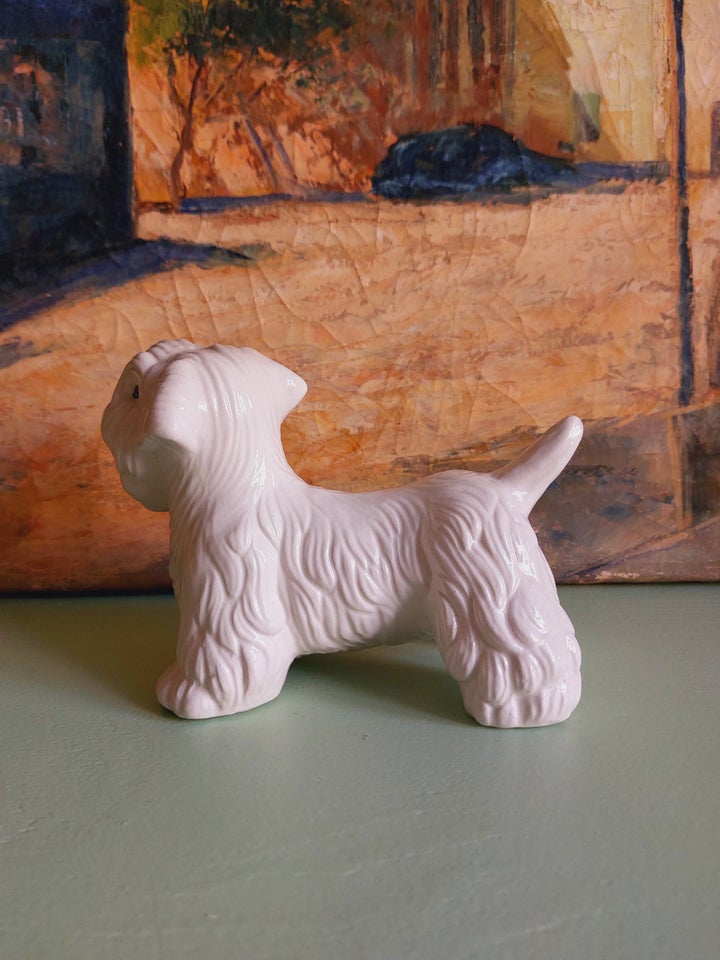 Porcelæns hund figur