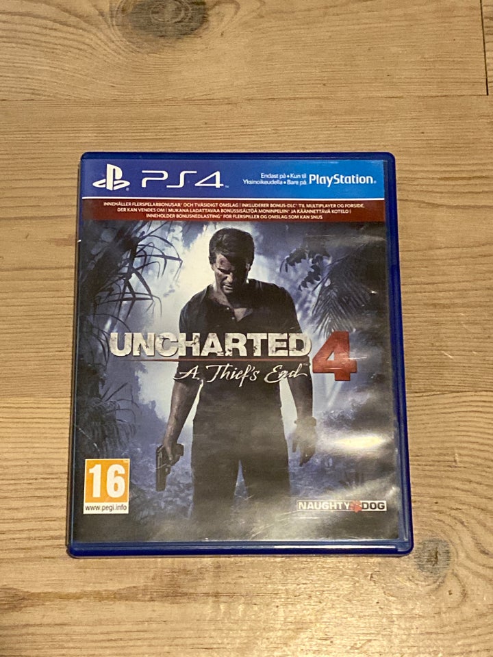 Uncharted 4 are thieves end, PS4,