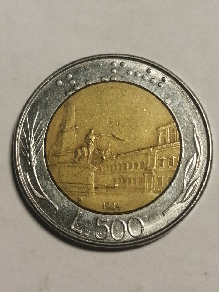 Vesteuropa, mønter, 500 lire