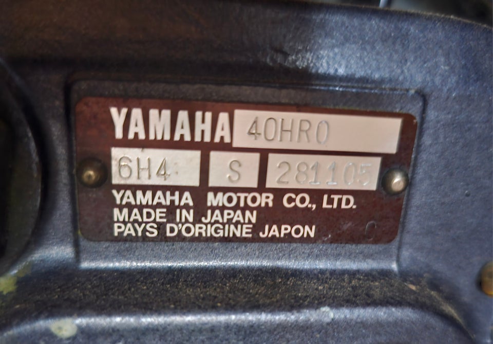 Yamaha påhængsmotor 40 hk benzin