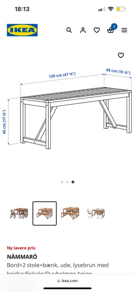 Bænk IKEA nämmarö