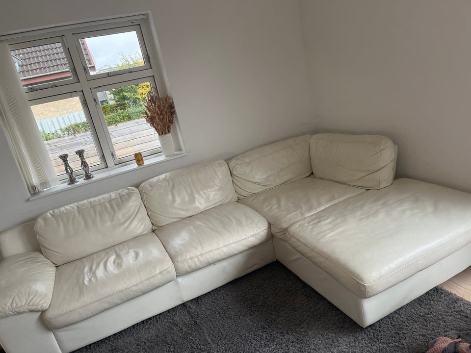 Sofa, læder, 4 pers.