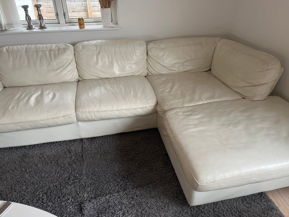 Sofa, læder, 4 pers.