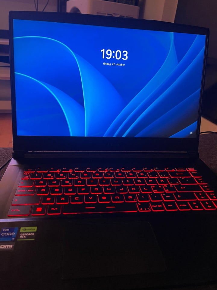 MSI Thin GF63, 12th gen I7-2650H