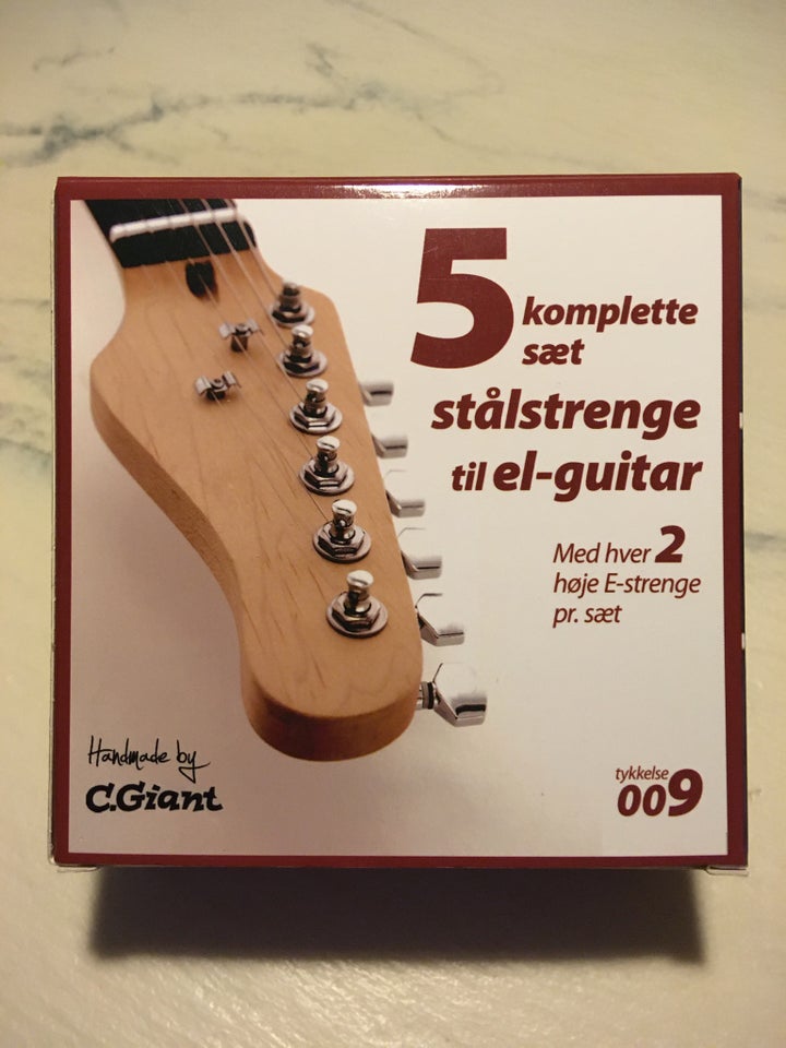 4 sæt strenge til el-guitar, C.