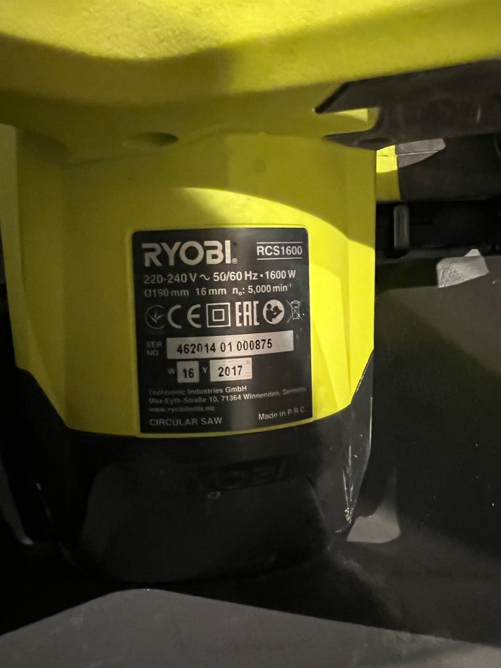 Ryobi Rundsav 1600w