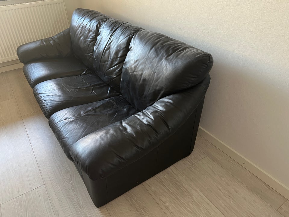 Sofa, læder, 3 pers.