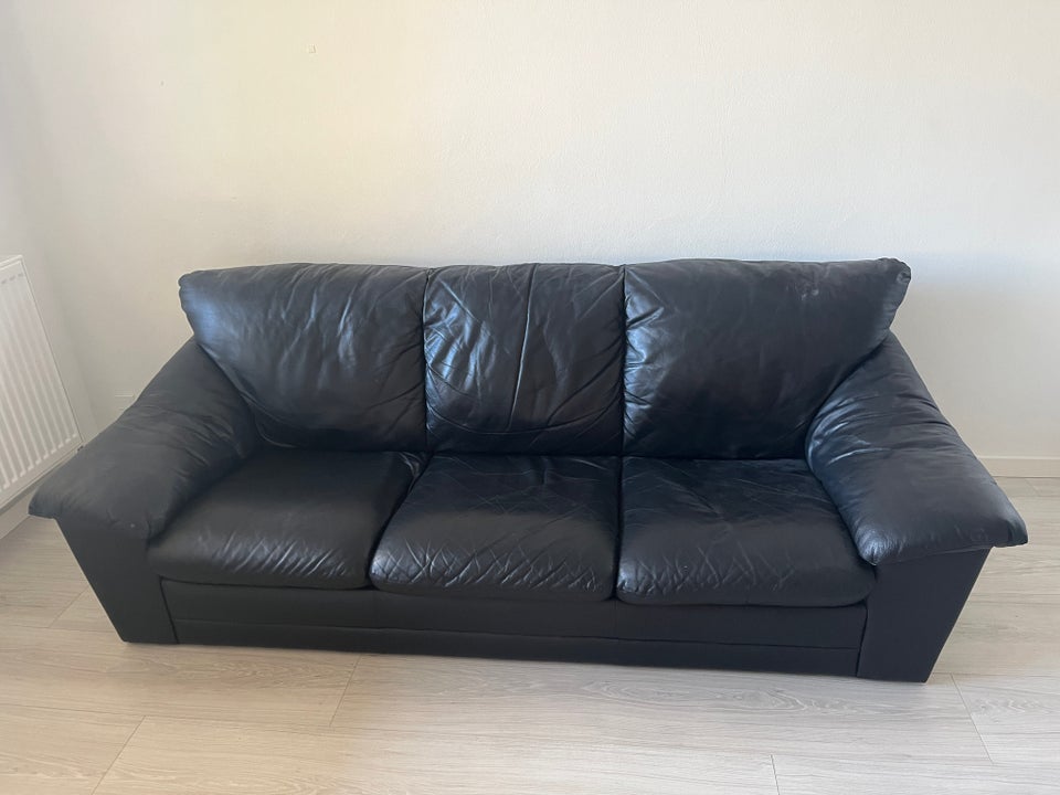 Sofa, læder, 3 pers.