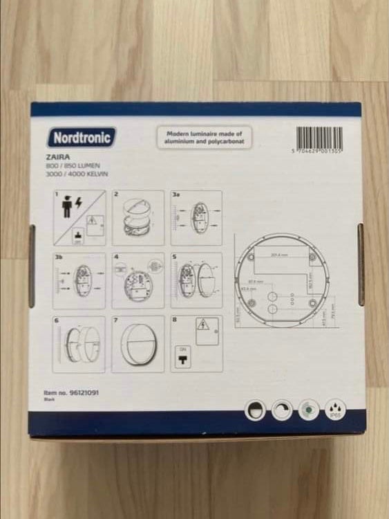 Væglampe Nordtronic udendørs