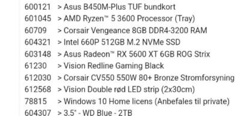 Andet mærke Setup AMD RYZEN 5 3600