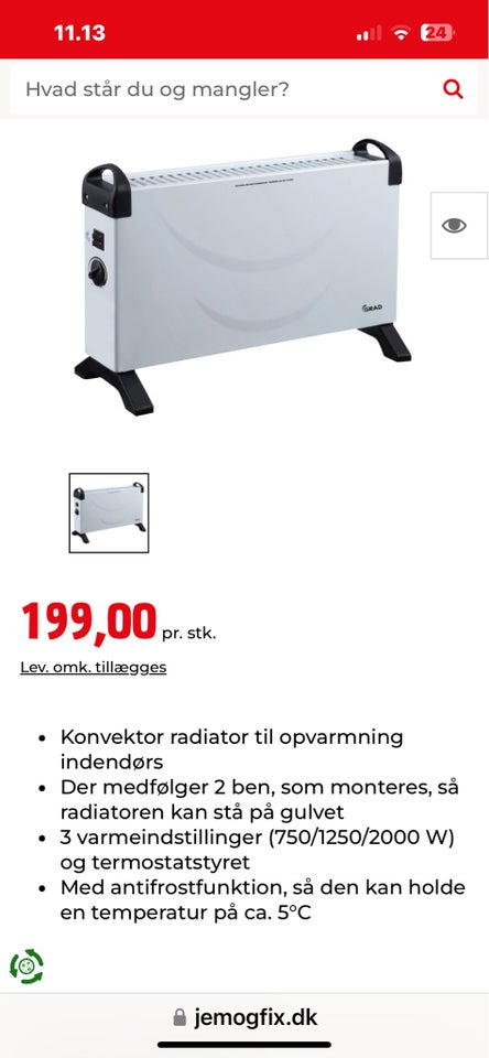 Elradiator, Grad