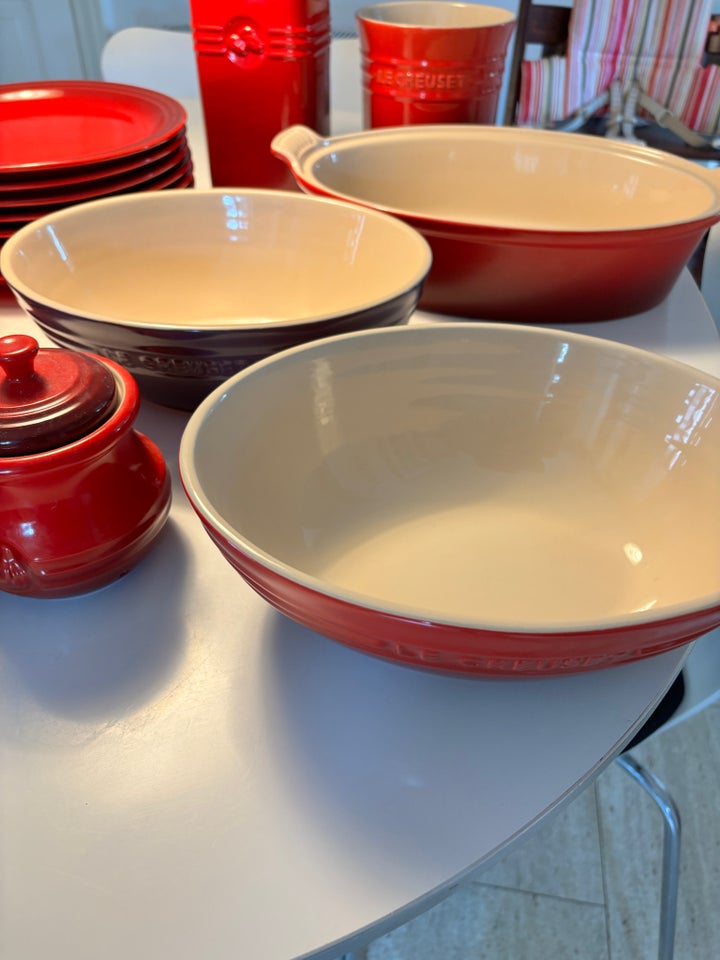 Keramik Rødt le creuset stel Le