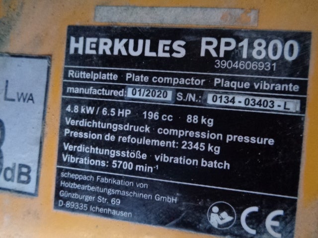 Pladevibrator, Herkules