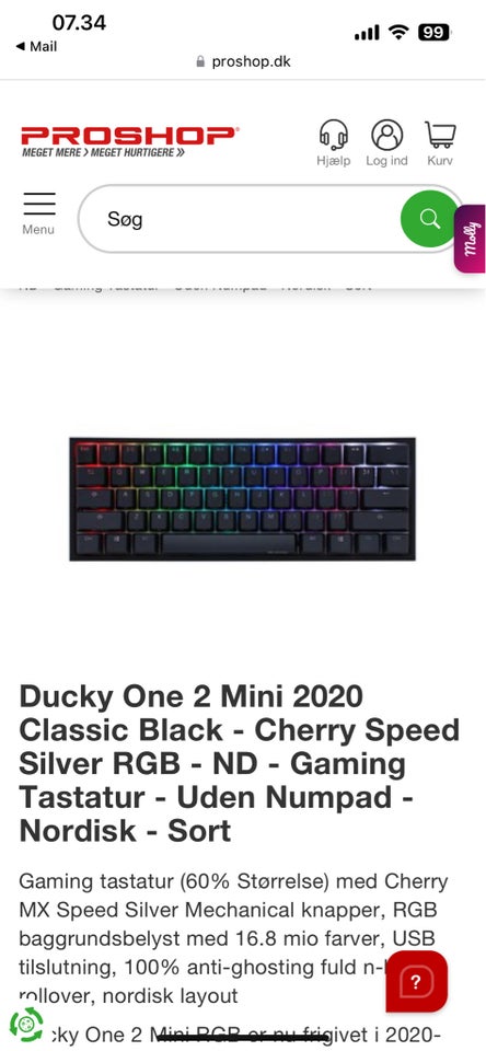 Gaming, Ducky one 2 mini, God