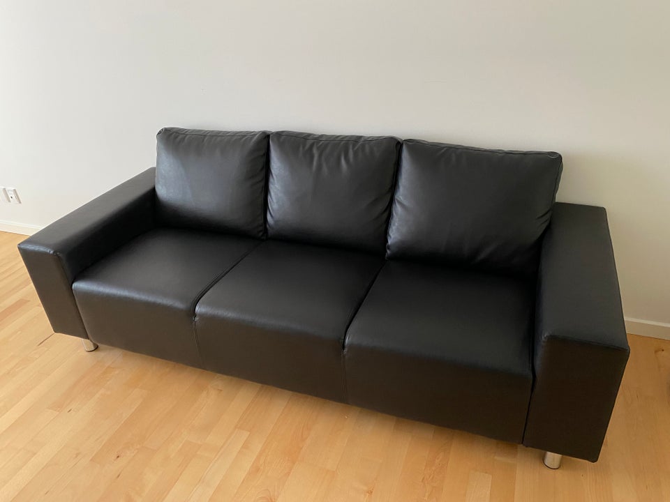 Sofa læderlook 3 pers