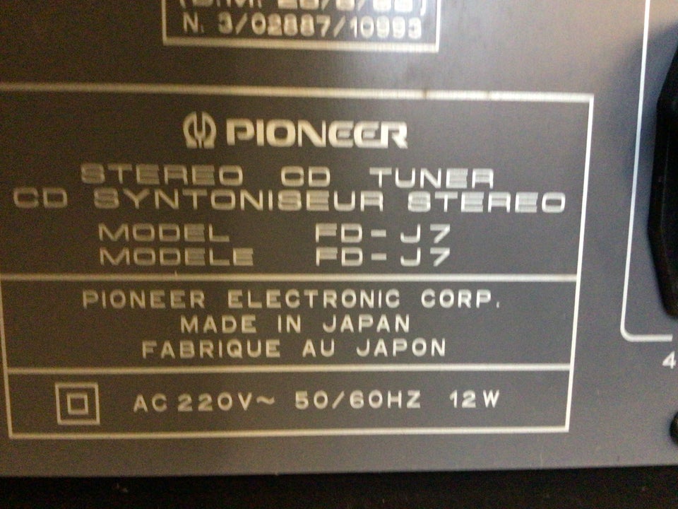 Stereoanlæg , Pioneer, A-j7 + FD-J7