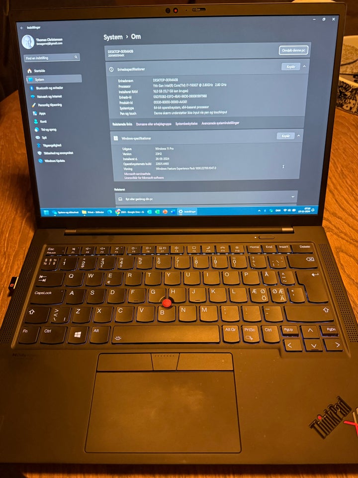 Lenovo X1 Carbon Gen 9, 11 gen I7 2.8