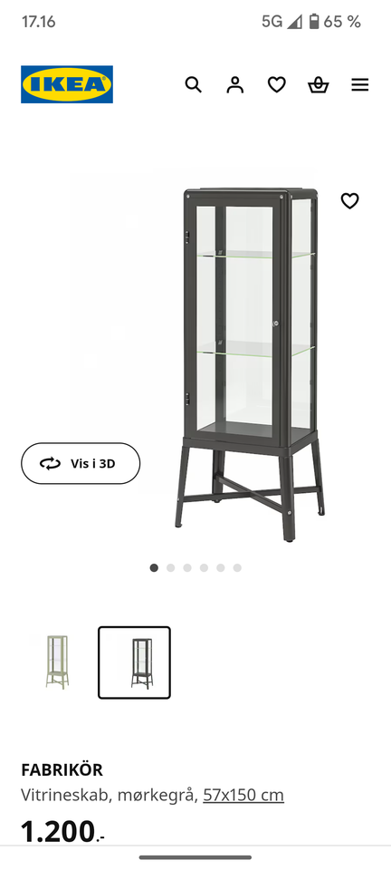 Vitrineskab Ikea