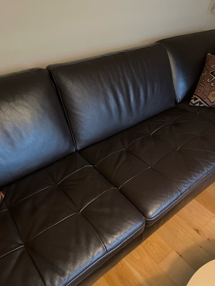 Sofa, læder, 6 pers.