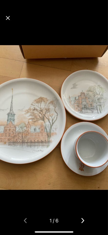 Porcelæn Tallerken kop/