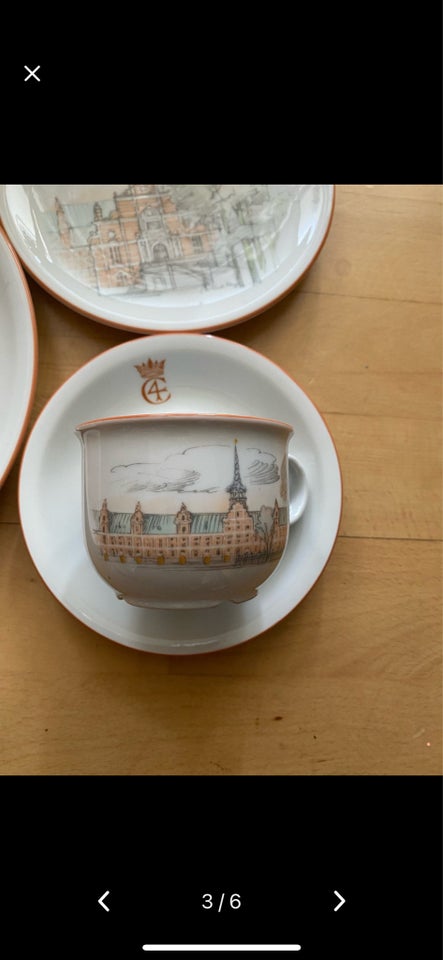 Porcelæn Tallerken kop/