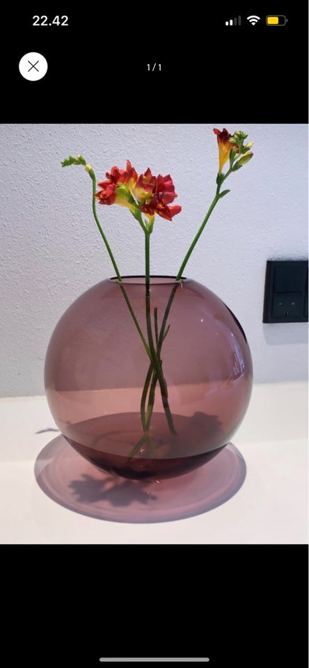 Vase u/blomst