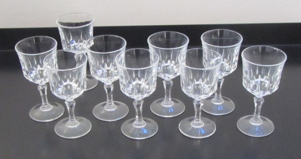 Glas, samlet pris for 9 stk