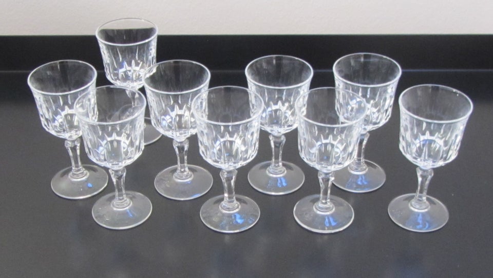 Glas, samlet pris for 9 stk