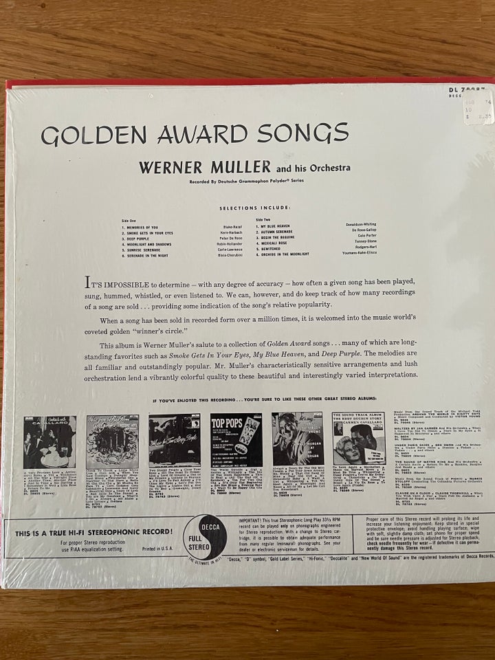 LP, Werner Müller ( 1. Press),