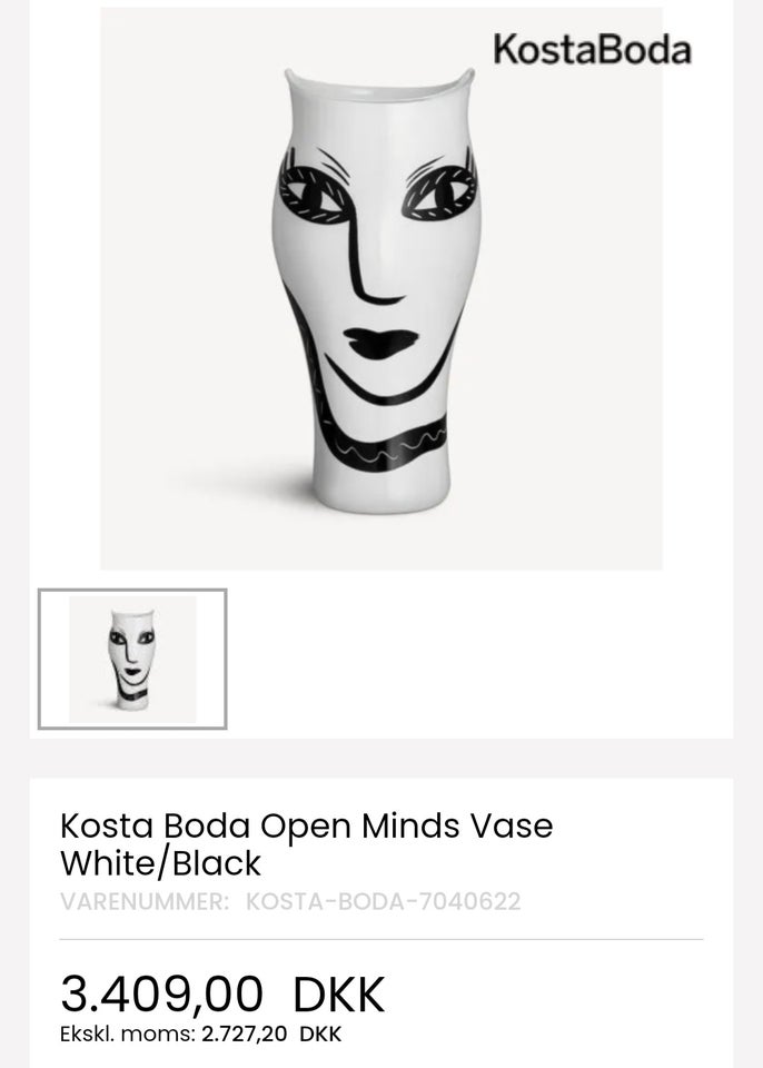 Kosta Boda Open Minds Vase Glas 35