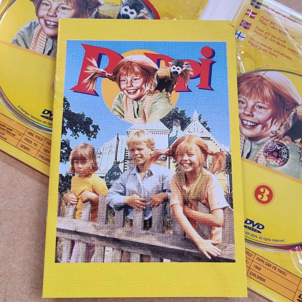 Pippi - boks med 6 dvd, DVD, andet