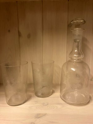 Glas Karaffel og drikkeglas