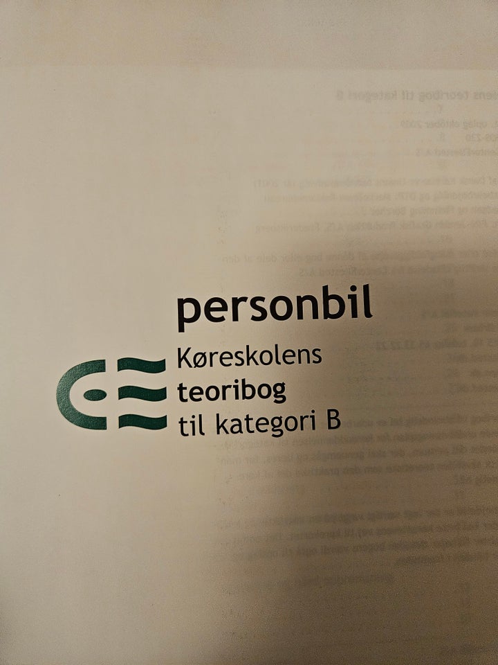 Køreskolens Teoribog. Personbil,