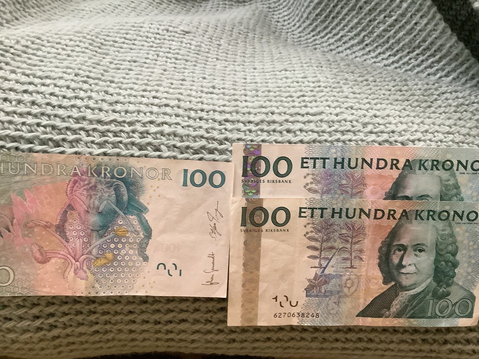 Skandinavien, sedler, 100 kr