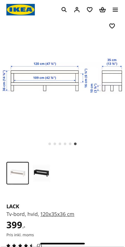 Tv bord IKEA teaktræ