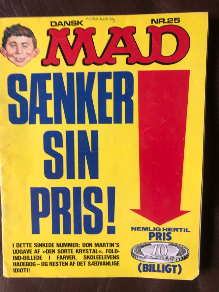 dansk MAD, Tegneserie