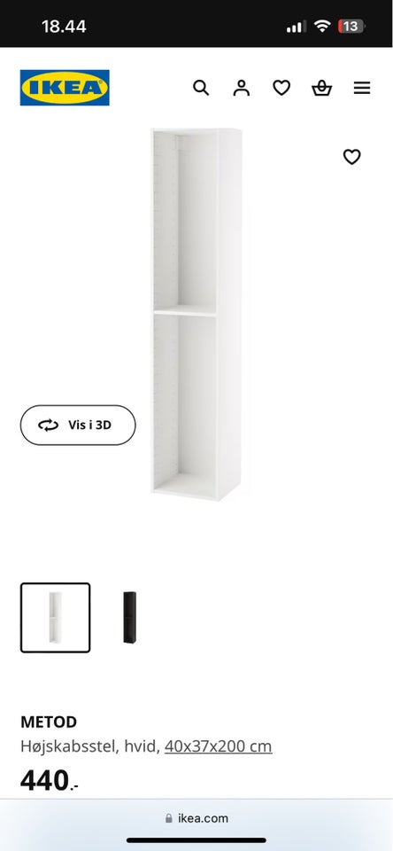 Højskab, IKEA METOD HØJSKAB, b: 40