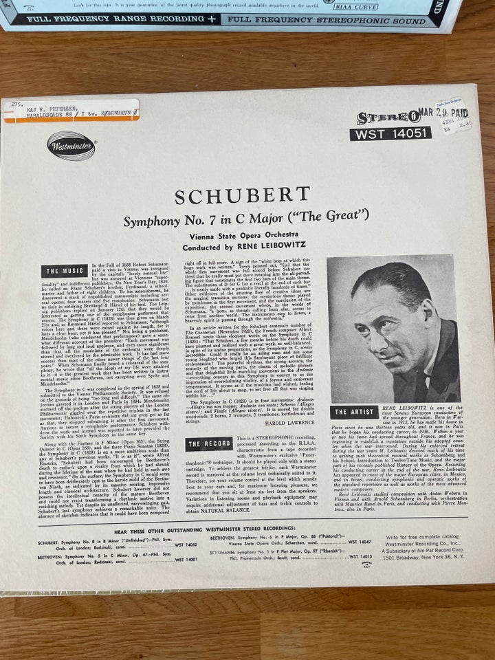 LP, Schubert, Rene Leiibowitz ( 1.